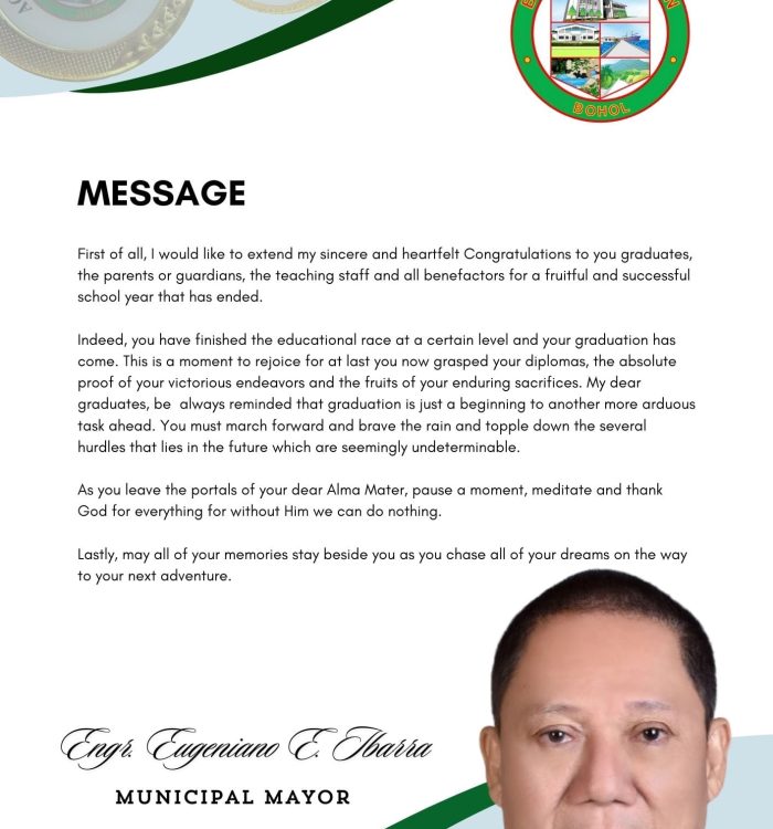 Message By Mayor Eueniano Ibarra